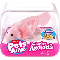 Интерактивная игрушка Pets & Robo Alive Аксолотль розовый, 9 см (9556A)