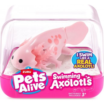 Інтерактивна іграшка Pets & Robo Alive Аксолотль рожевий, 9 см (9556A)