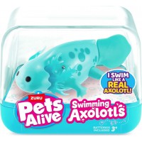 Інтерактивний інтерактивна іграшка Pets & Robo Alive Аксолотль бірюзовий, 9 см (9556B)
