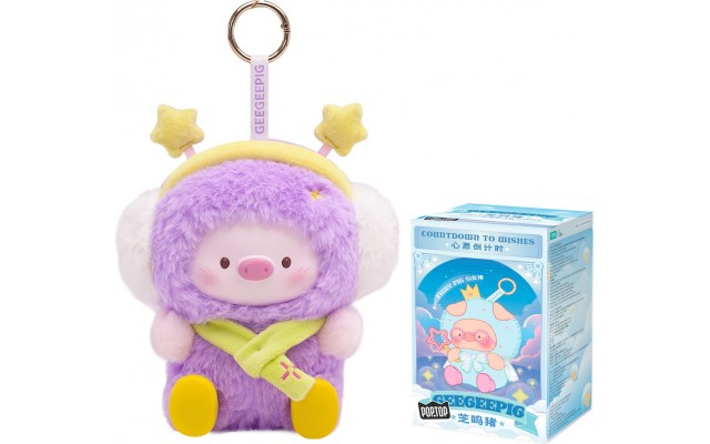Мягкая игрушка Pop Top GeeGeePig с кольцом, 16-18 см, коллекционная (AP17184201900C)