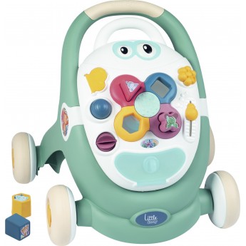 Учебно-игровой центр Smoby Little 3 в 1 с панелью и коляской (140304)