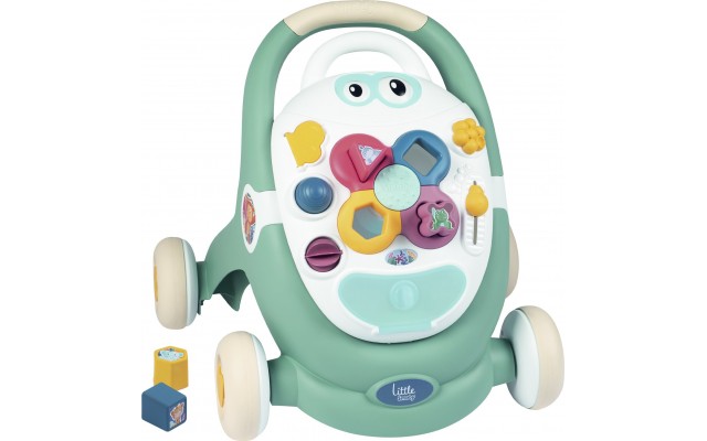 Учебно-игровой центр Smoby Little 3 в 1 с панелью и коляской (140304)