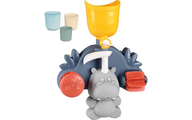 Игрушка для ванны Smoby Little Водяная мельница с бегемотом и аксессуарами (140405)