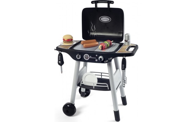 Игровой набор Smoby Барбекю гриль с 18 аксессуарами, на колесах (312001)