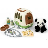 Игровой набор Smoby Переноска для ухода за животными с пандой, 10 аксесс. (340303)