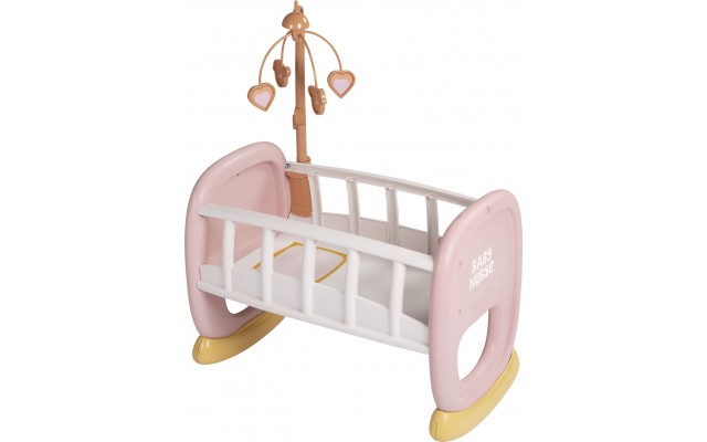 Колыбель для кукол Smoby Toys Беби Ньорс Терракотовая пудра с мобилем (7600220390)