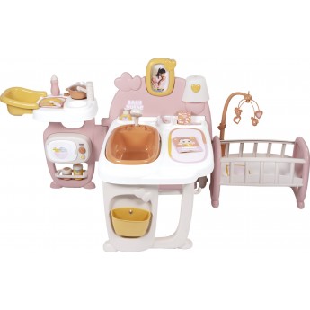 Игровой центр для кукол Smoby Toys Беби Ньорс Терракотовая пудра, 3 зоны, 23 аксессуара (7600220394)