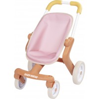 Коляска для кукол Smoby Baby Nurse Терракотовая пудра с поворотными колесами, 53 см (7600251224)