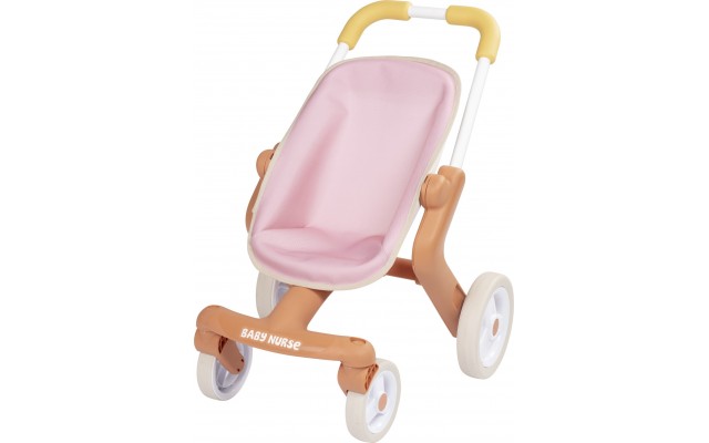 Коляска для кукол Smoby Baby Nurse Терракотовая пудра с поворотными колесами, 53 см (7600251224)