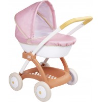 Візок для ляльок Smoby Baby Nurse Терракотовий пудровий з корзиною та капюшоном (7600254124)