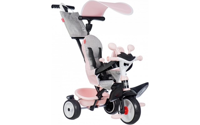 Детский велосипед Smoby Toys Беби Драйвер Розовая жемчужина с козырьком (7600741504)