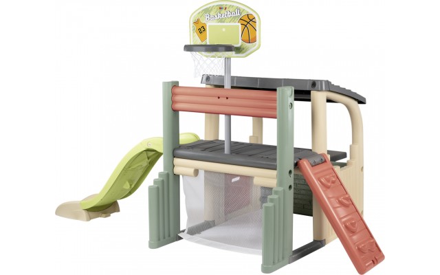 Ігровий центр Smoby Toys Life Розваги з гіркою, баскетболом та футболом (7600840206)