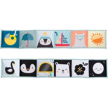 Развивающая игрушка Taf Toys Книжка-раскладушка Весёлые приключения, мягкая, двусторонняя (12385)