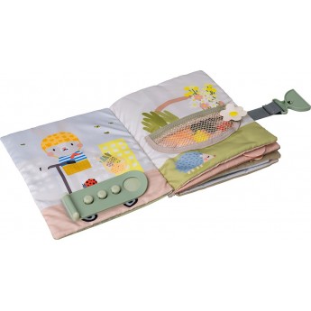 Развивающая мягкая книга Taf Toys Бизибук Зайчата, 8 страниц (13355)