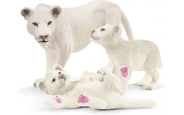 Фігурки Schleich Біла левиця з левенятами (42505)
