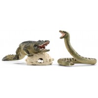 Набор фигурок Schleich Аллигатор и анаконда (42625)