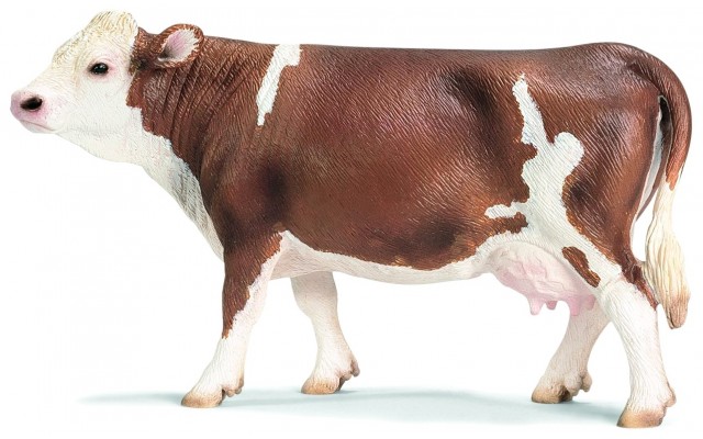 Фігурка Schleich Коричнево-біла корова симентальської породи Шляйх (13641)