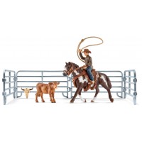 Фігурки Schleich вершник-ковбой на коні з аксесуарами (41418)