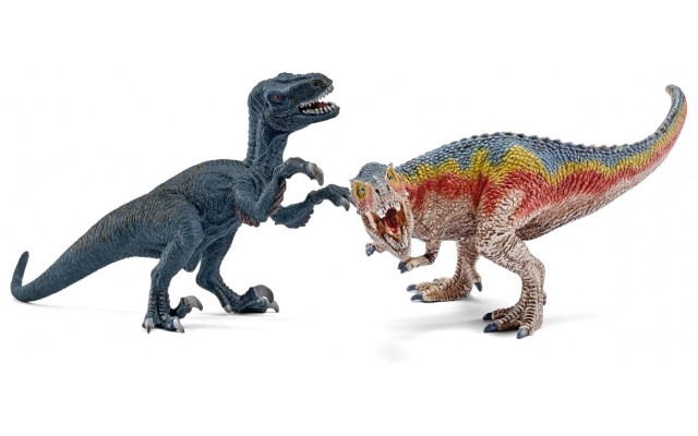 Фигурки Schleich динозавры Тиранозавр и велоцираптор Шляйх (42216)
