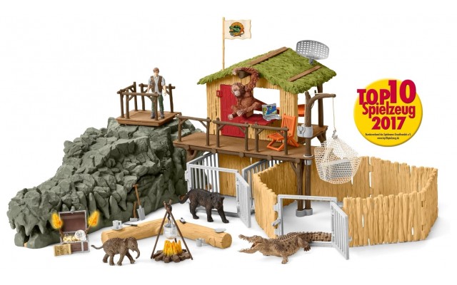 Набор Schleich Исследовательская станция Croco в джунглях (42350)