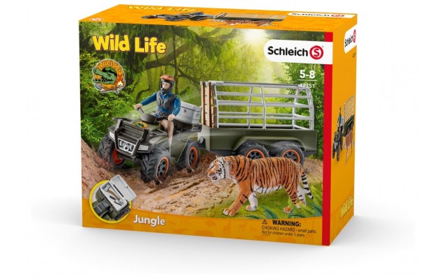 Игровой набор Schleich квадроцикл с прицепом и рейнджером (42351)