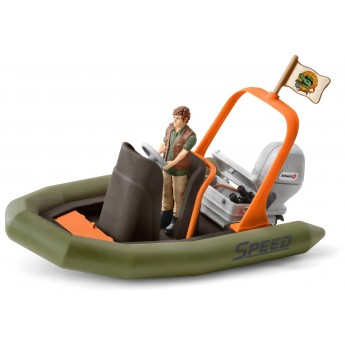 Ігровий набір Schleich човен з рейнджером (42352)