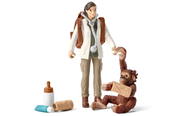 Фігурки Schleich ветеринар та мавпа (42353)
