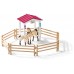 Ігровий набір Schleich стійло з Арабськими кіньми та грумером (42369) title=