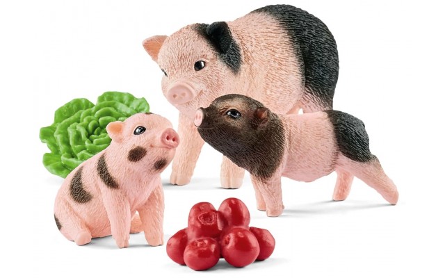 Ігровий набір Schleich Карликова свиня з поросятами (42422)