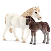 Набор Schleich кобыла Пони с жеребенком (42423)