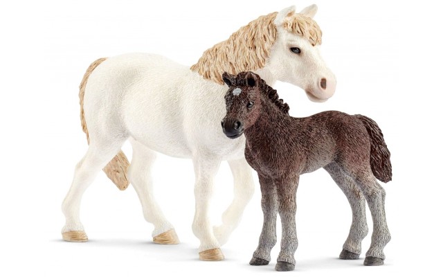 Набор Schleich кобыла Пони с жеребенком (42423)