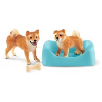 Набір Schleich собака Сіба-іну зі своїм щеням (42479)