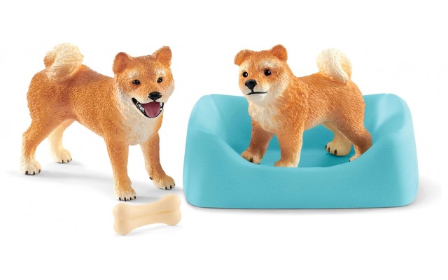 Набір Schleich собака Сіба-іну зі своїм щеням (42479)