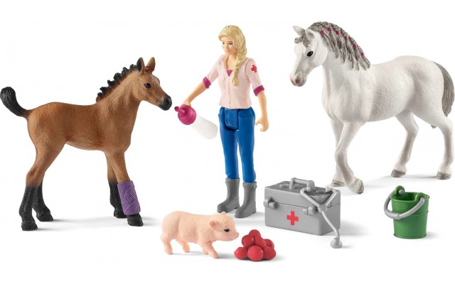 Набор Schleich ветеринар с лошадьми (42486)