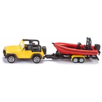 Модель Siku позашляховик Jeep Wrangler з причіпом і човном (1658)