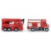 Игрушка Siku пожарная машина Unimog и автокран (1661) title=