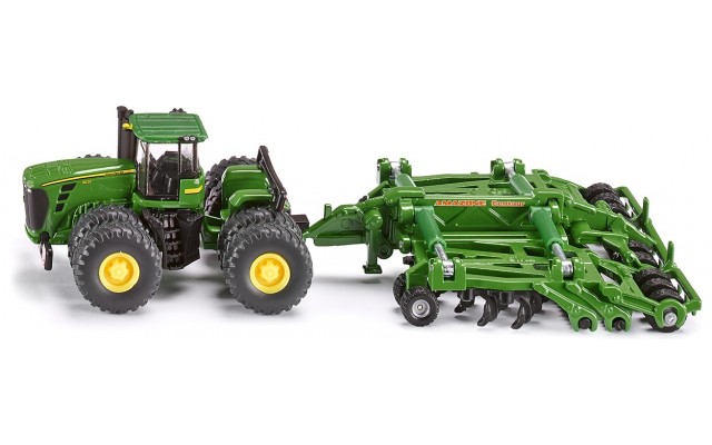 Модель Siku трактор John Deere 9630 с плугом (1856)