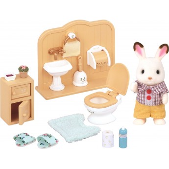 Игровой набор Sylvanian Families Брат Шоколадного Кролика в уборной (5015)